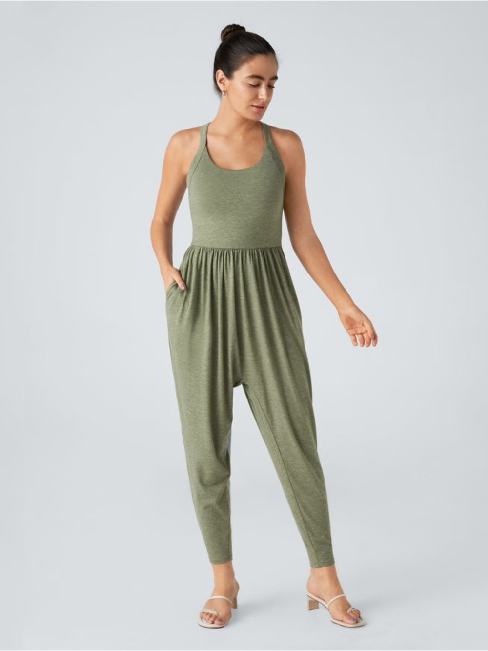 HALARA Olive Green Casual Jumpsuit-Easy Peezy Edition